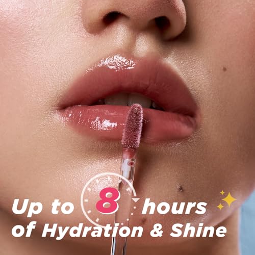 ITY Water Kiss Lip Gloss for Women, Deep Hydration Lip Plumper for Makeup, Lustrous Shine Lip Sheer for Natural Look, 6 Colors, Glossy Pigment, 3g in Rainy Rose
