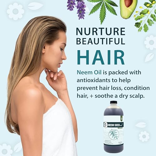 Zatural 100% Pure Neem Seed Oil - Cold Pressed, Undiluted, 32 Fl Oz