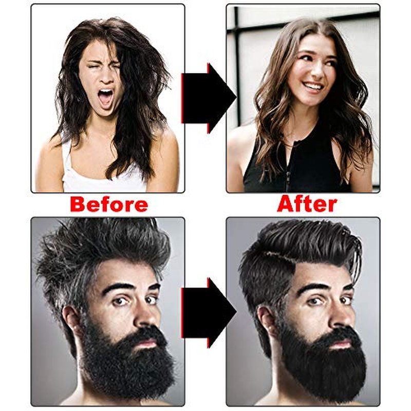 DDONG Quick Electric Heated Beard Straightener, Travel Portable Styling Iron for Men