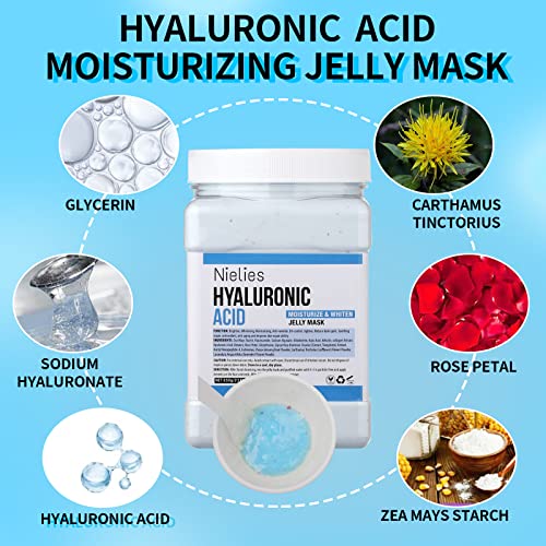Jelly Face Mask For Facials | Bundle of 24K Gold & Vampire+ Hyaluronic Acid Hydrating And Brightening HydroJelly Masks | Vajacial