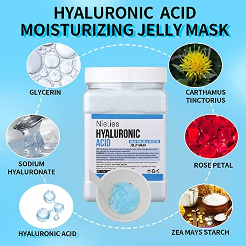 Jelly Face Mask For Facials | Bundle of 24K Gold & Turemic + Hyaluronic Acid Hydrating And Nourishing HydroJelly Masks | Vajacial