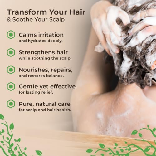 Wild Naturals Anti-Dandruff & Seborrheic Dermatitis Shampoo & Conditioner Set - 16 Fl Oz Pack of 2 for Dry Itchy Scalp