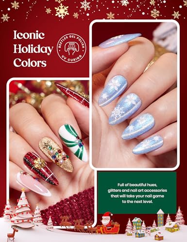 Beetles Merry Glitzmas Gift Box Gel Nail Polish Set - Festive Holiday Manicure Kit