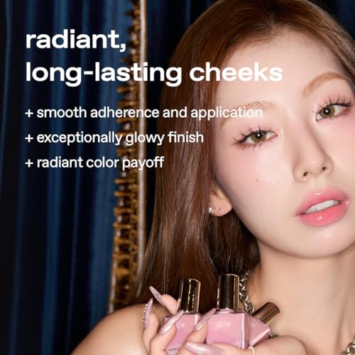 glow liquid blush #purpleflame | lightweight | dewy radiant finish | buildable, long-lasting colour | 3?layer oil blush | healthy glow for cheeks | 2.7 oz
