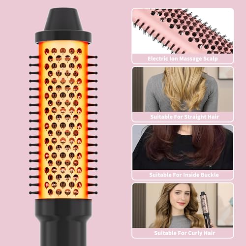 5-in-1 Curling Iron Set with Interchangeable Ceramic Barbells & Hot Air Brush
