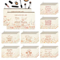 Kuabiz 24 Pack Christian Wildflowers Makeup Bags with Bible Verses - Inspirational Travel Cosmetic Pouches for Women