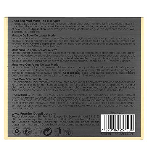 Dead Sea Mud Mask for Face - Pore Refining & Anti-Aging, 1.7 fl oz