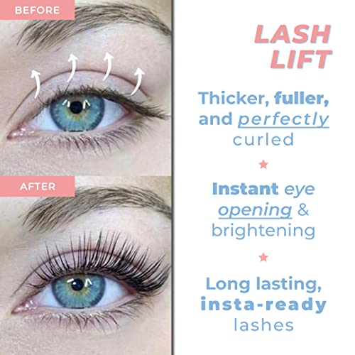 Lash Lift Kit & Brow Lamination Kit Bundle | Semi-Permanent Salon Grade Supplies for Perming, Curling, and Lifting Eyelashes | Professional DIY Eyebrow Lamination with Keratin Conditioning for Fuller,