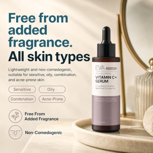 Eva Naturals Vitamin C Serum with Retinol & Salicylic Acid 2 oz - Skin Clearing & Brightening