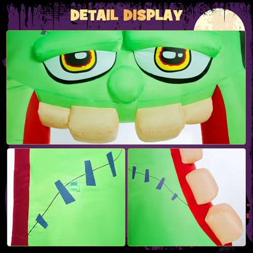 10FT Inflatable Frankenstein Archway Halloween Yard Decoration with LED Lights