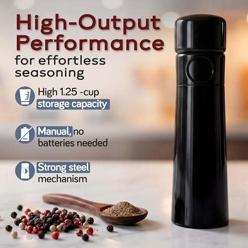 Magnum Plus Unicorn Pepper Mill - Large 9 Inch Manual Grinder with Steel Burrs, Adjustable Coarseness, Side-Loading Refill