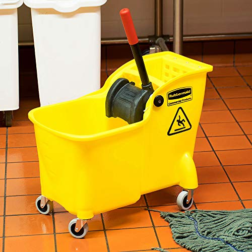 Rubbermaid Commercial 31-Quart Tandem Mop Bucket & Wringer - Yellow