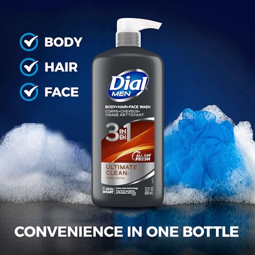 Men's 3-in-1 Body, Hair & Face Wash - Ultimate Clean, 23 Fl Oz, Pack of 3