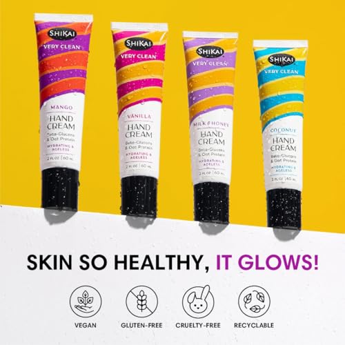 ShiKai Very Clean Hydrating Hand Cream (Vanilla, 2 oz) | Moisturizer Lotion for Dry Skin | For Nourished, Hydrated Hands
