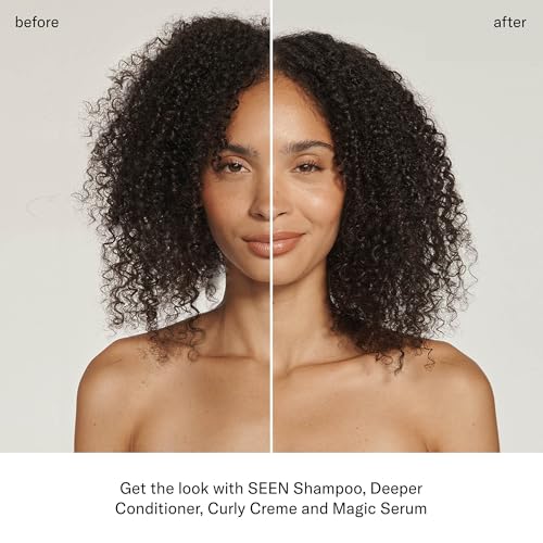 SEEN Fragrance-Free Curly Creme - Non-Comedogenic Hair Styling Cream for Defined Curls & Anti-Frizz