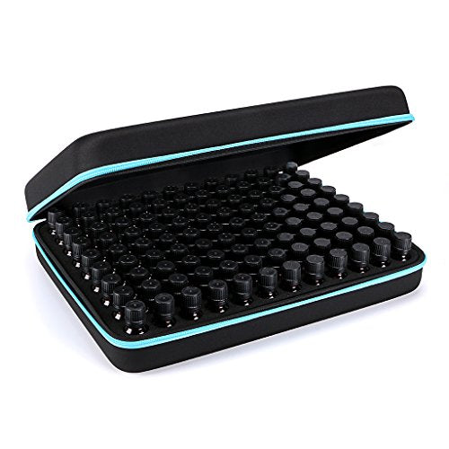 Hipiwe Blue Essential Oil Carrying Case for 5ml, 10ml, 15ml Bottles