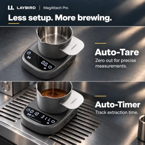 MagAttach Pro Coffee Scale with Timer for Espresso & Pour Over - Modular & Compact