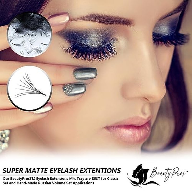 10D Premade Volume Lash Extension Kit- 5D Mixed Tray 1000 Premade Fans Eyelash Extensions - Promade Lash Fans Pointed Handmade Premade - Loose Fans Thin Base (10D C-Curl 9-16mm)