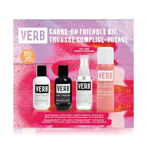 VERB Ghost Discovery Hair Care Travel Kit - 4 Pack, 2.08 oz Each, Weightless & Travel-Friendly
