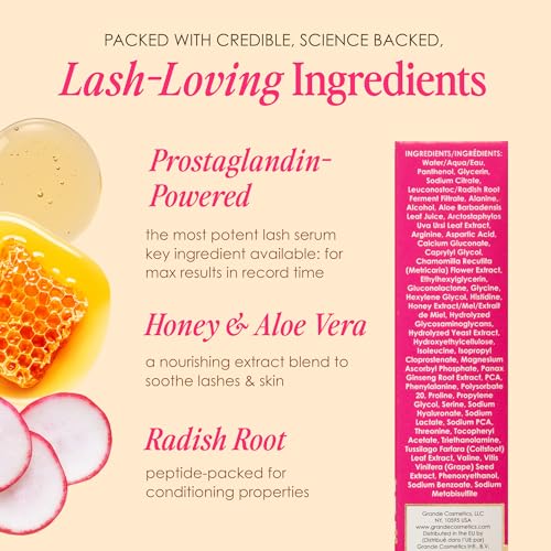 GrandeLASH-MD Lash Enhancing Serum 1mL - Peptide & Vitamin Infused, Cruelty-Free, Ophthalmologist Tested