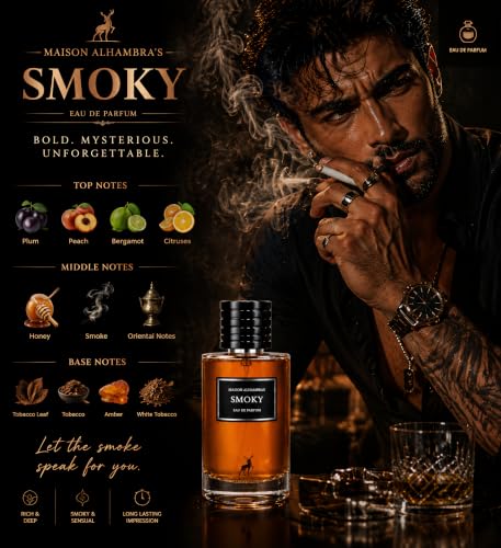 Unisex Smoky Eau de Parfum Spray - Long-Lasting Woody Fragrance 3.4 Oz