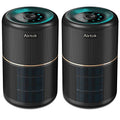 Black Air Purifier for Home Bedroom Office with HEPA Filter & Fragrance Sponge