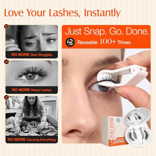 Magnetic False Eyelashes with Applicator AN15 - Reusable Natural Look, No Glue Needed