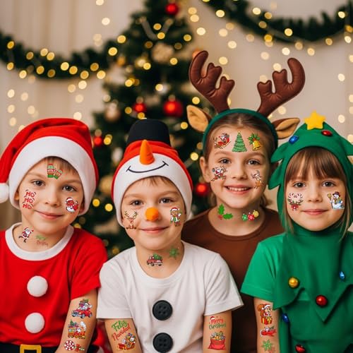 Leesgel 66 Sheets Full & Half Arm Temporary Tattoos Sleeves for Kids, Mixed Size Fake Tattoo Stickers with Dinosaur/Cars/Mermaid, Hawaiian Party Faovrs Supplies