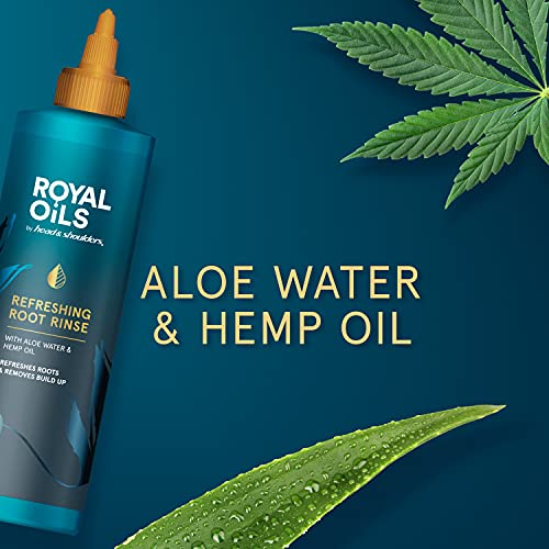 Royal Oils by Head & Shoulders Refreshing Root Rinse with Aloe Water and Hemp Oil, 12 fl oz