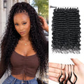 Human Hair Crochet Extensions 18 Inch Deep Wave Feather Crochet Hair - Variation of THIS listing