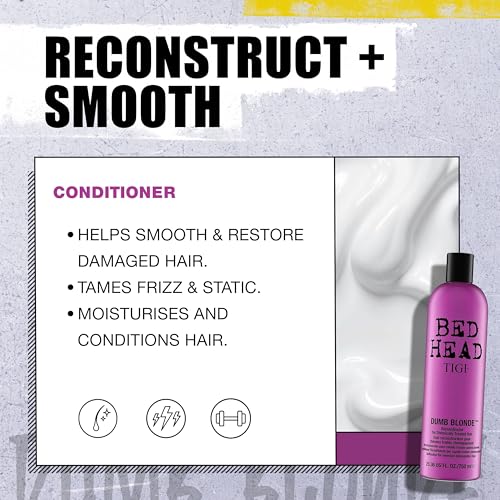Bed Head by TIGI Dumb Blonde Shampoo and Conditioner for Blonde Hair 25.36 fl oz 2 count