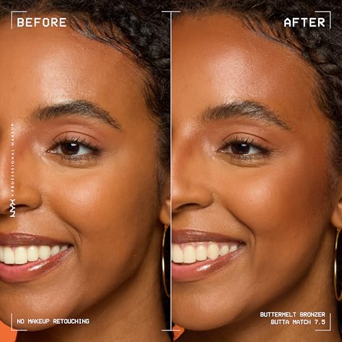 NYX PROFESSIONAL MAKEUP Matte Buttermelt Bronzer, Longwear Face Makeup with Up to 12 Hours of Wear, Vegan Formula - Butta Match (Light Medium Warm)
