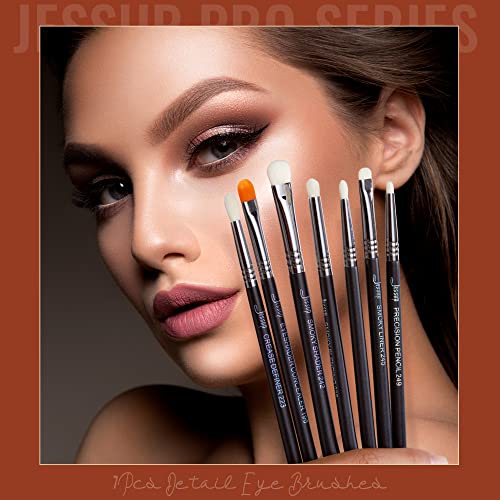Jessup T334 Eyeshadow Brush Set 7pcs Fluffy Eye Makeup Brushes for Blending