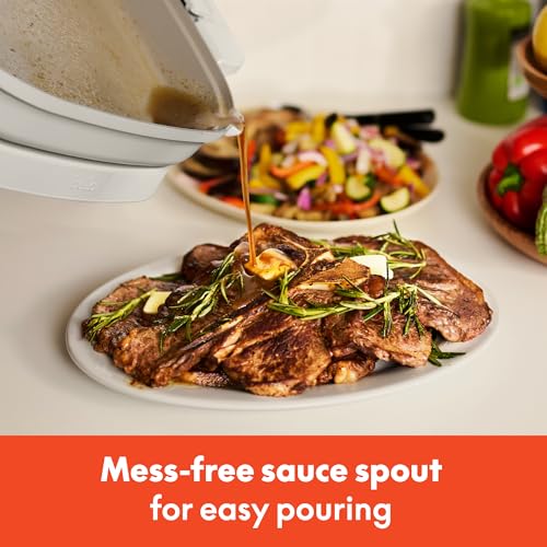 14x14 Inch Electric Skillet - Non-Toxic Ceramic Coating, Fits-Anywhere System