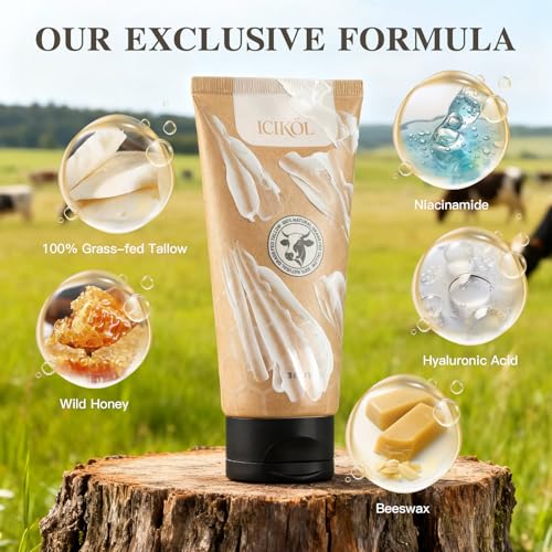 Turmeric Collagen Night Wrapping Mask and Organic Beef Tallow Honey Balm