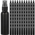 Tanlade 100 Pcs 2oz Small Spray Bottles Refillable Mini Spritzer Clear Empty Plastic Spritz Bottle Refillable Reusable Travel Size Mist Sprayer for Travel Cleaning Perfume Liquid(Black)