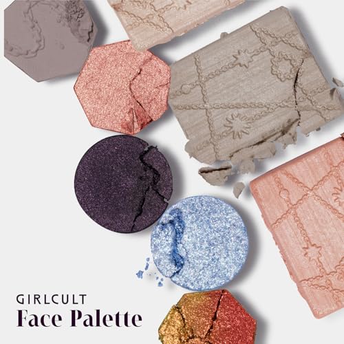All-in-One Makeup Palette - Full Face with Red Brown Shades - Variation #05 Blazing Heart