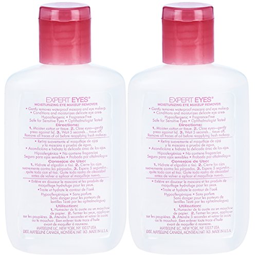 Maybelline Expert Eyes Moisturizing Eye Makeup Remover Unscented 2 Count