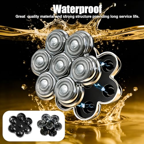 MEMIRY 2-Pack 7D Magnetic Floating Replacement Heads for Rotary Shavers