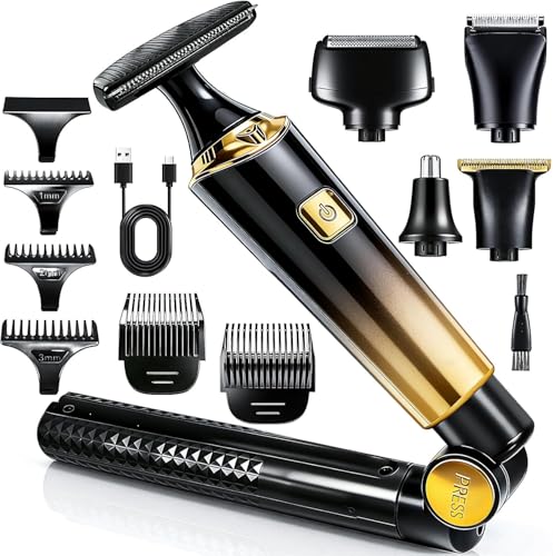 Men's Back Shaver with Adjustable Handle and Rotatable Head - Waterproof, Rechargeable Grooming Tool