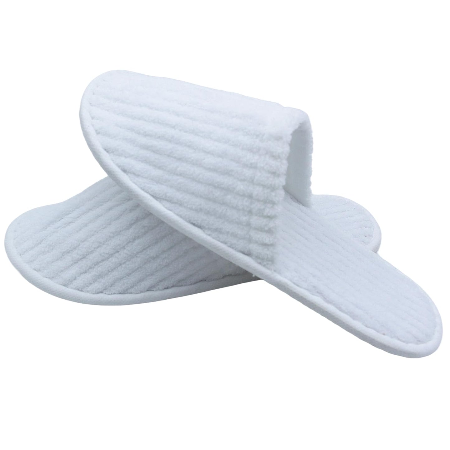 Zentriqlla 20 Pairs White Disposable Slippers, SPA Hotel Slipper for Women and Men, Closed Toe Soft Coral Fleece Slippers for Guests, Non-Slip Slipper for Travel Home Salon