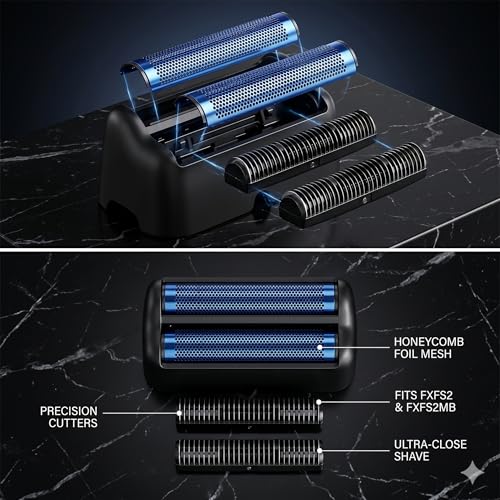 Loarysk 1-Pack Replacement Foil Head for UV Double Foil Shaver - Double Black Variation