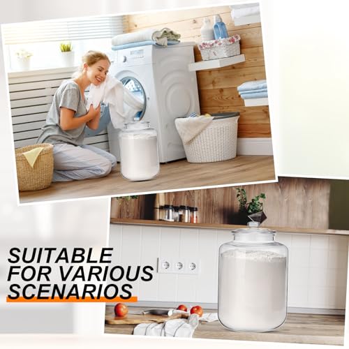 6 Gallon Glass Food Storage Jar with Airtight Lid for Kitchen Pantry