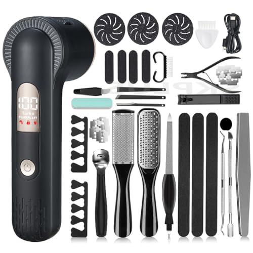 Electric Callus Remover with Vacuum for Feet, Waterproof Rechargeable Pedicure Kit