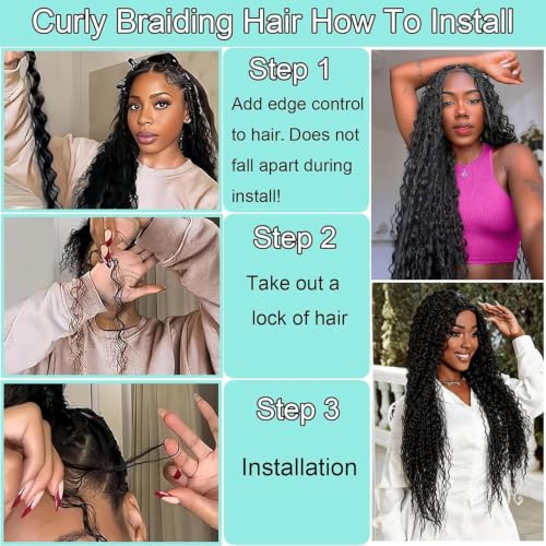Light Brown Curly Braiding Hair Bundles - Human Hair for Boho Braids, 14-26 Inch, 150g/Pack