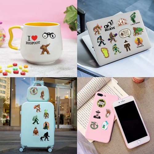 Bigfoot Temporary Tattoos 10 Sheets 100 PCS Bigfoot Jungle Party Decorations Favors Supplies Sasquatch Theme Birthday Cute Stickers Christmas Gifts for Boys Girls Class School Prizes Carnival