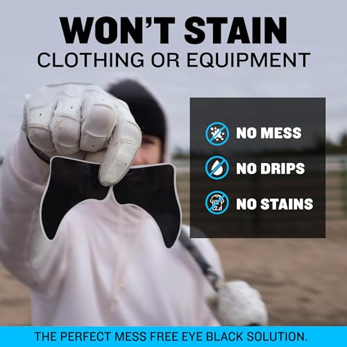 Sports Eye Black Temporary Tattoos (Mystery - 24 Pack) Made in The USA No Grease, No Mess, Fast Application Eye Black Accessories for Football, Baseball, Softball, Lacrosse & More