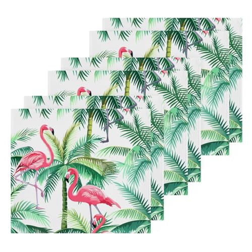 6-Pack Pink Flamingos Cotton Washcloths - 12x12in Soft Absorbent Face & Body Towels, Variation of THIS listing E211