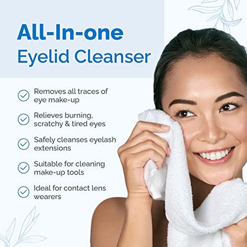 All-in-One Eyelid and Eyelash Cleanser for Extensions, Lash Extension Kit Essential, Enriched with Tea Tree Oil, Helps Ease Tired Eyes, 50 ml - EyeCleanse
