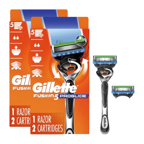 Gillette ProGlide Razor for Men with Handle & 2 Blade Refills - Pack of 2 - Variation 1 Razor + 2 Refills